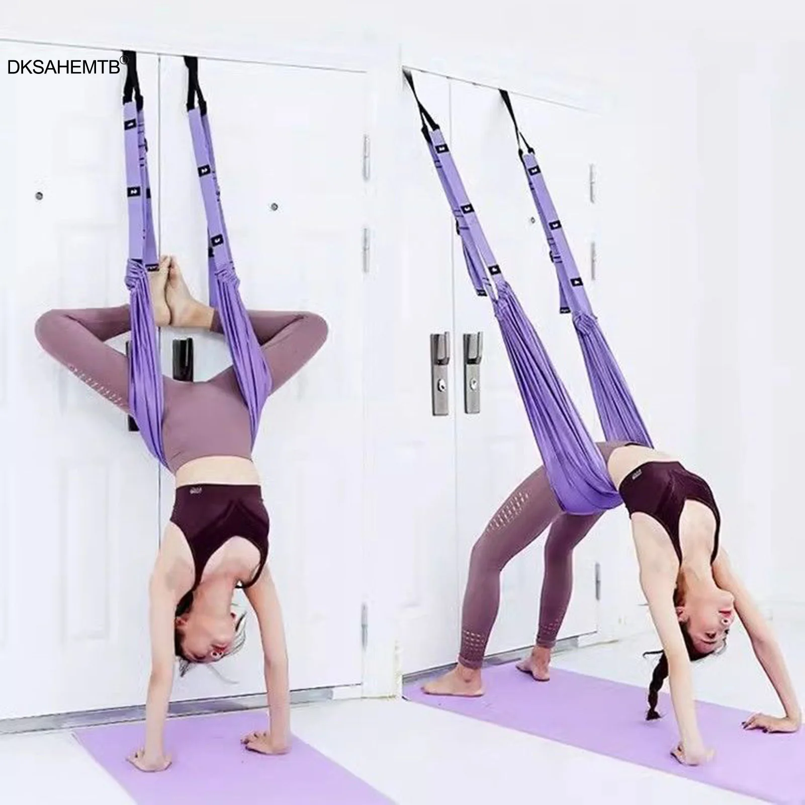 Banda de tensión para Yoga, correa de estiramiento para piernas, cintura, Fitness, accesorios de ejercicio de Yoga convenientes y prácticos para mujeres - imagen 5