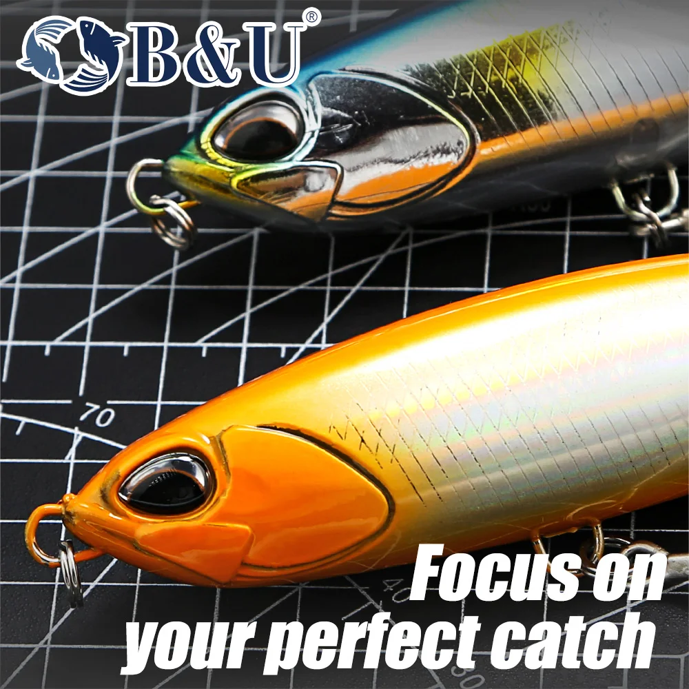 B & U GT pesca palo de agua salada cebo Artificial señuelo de pesca de mar Stickbait lápiz señuelo hundimiento - imagen 3