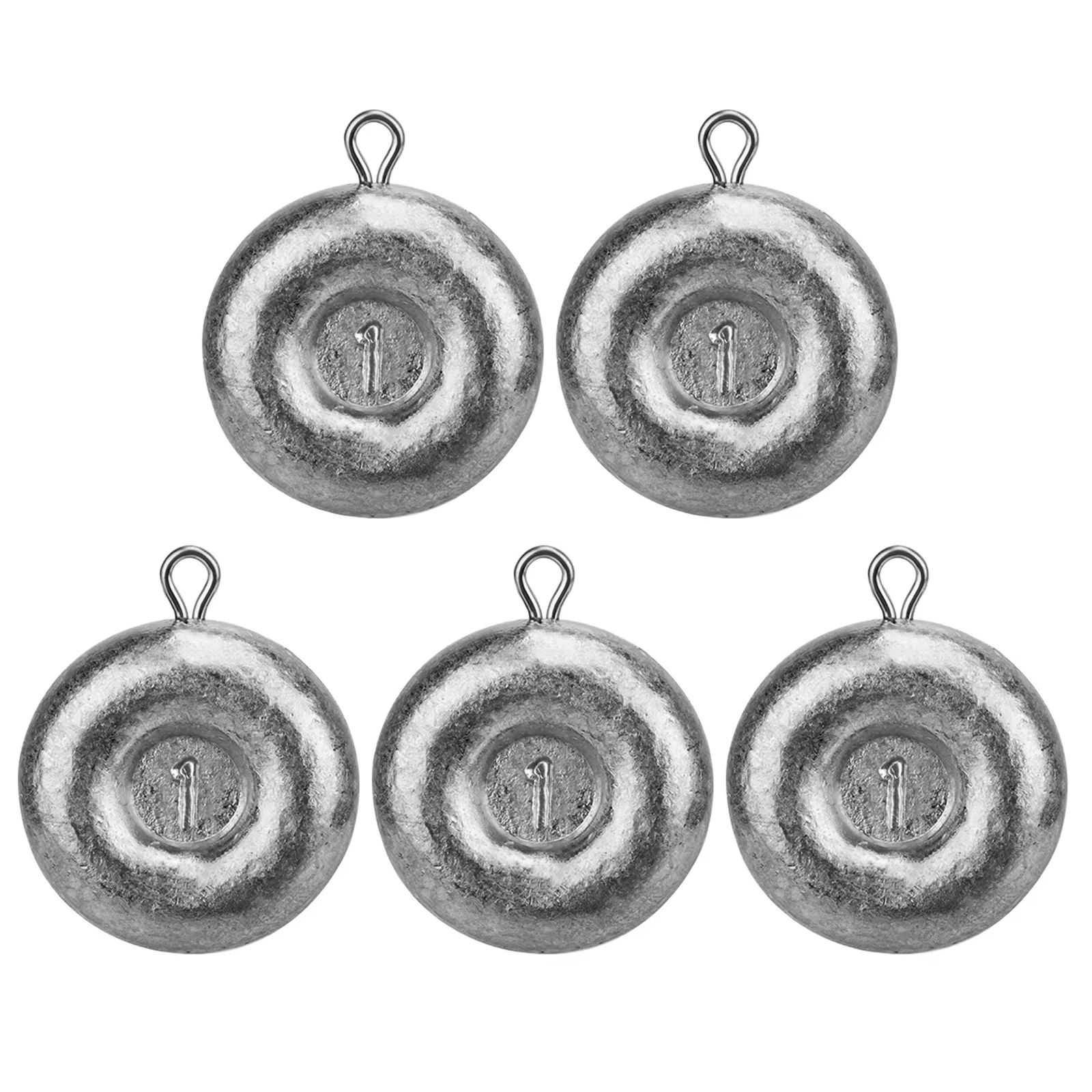Plomo de pesca de 5 uds., 1oz, 28,35g, moneda de agua dulce, peso de plomo, tiro de gota para Lucio, bagre, lubina, accesorios de aparejos de pesca