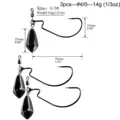 3pcs 14g size 4-0