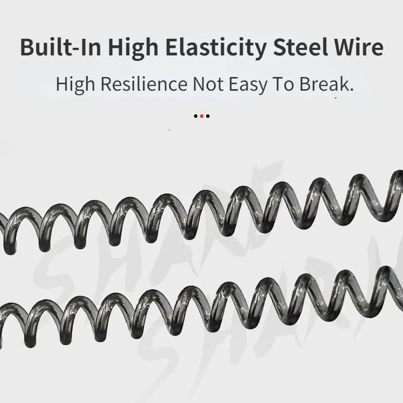 Alambres de acero de PVC, cordón de pesca, Protector de caña de pescar retráctil, cuerda de liberación, broche de Metal de aluminio de PVC - imagen 3