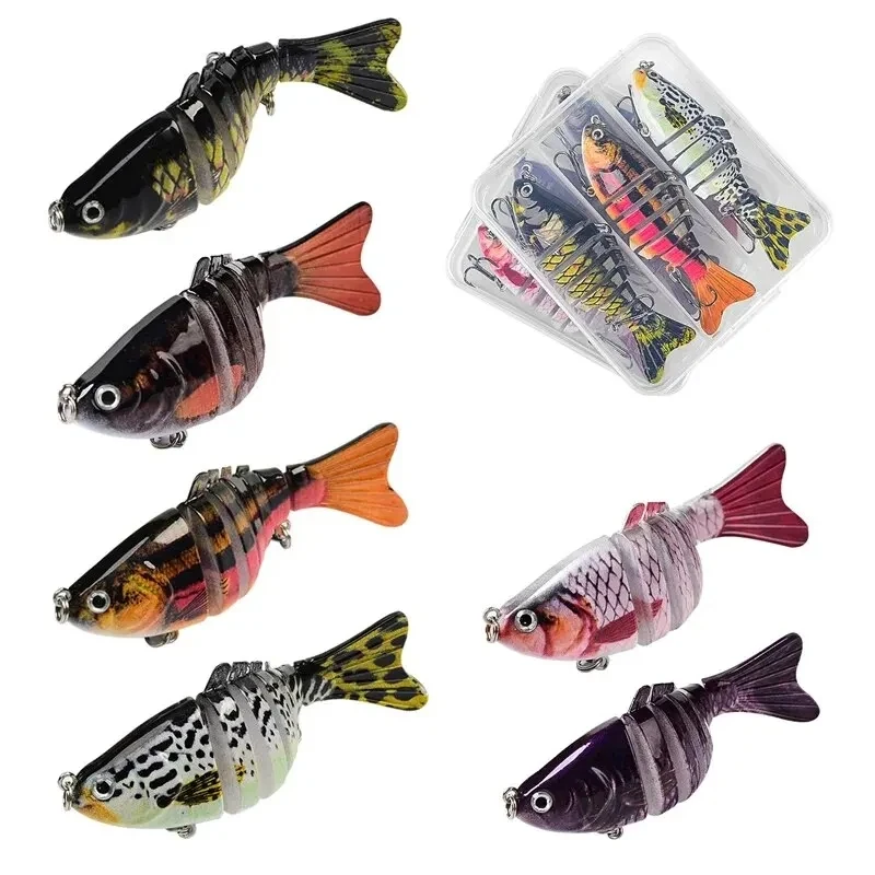 3PCS/Box Fishing Wobbler Lifelike 7 Segment Swimbait Crankbait Hard Bait Slow 10cm/15g Isca Artificial Lures Fishing Tackle - imagen 5