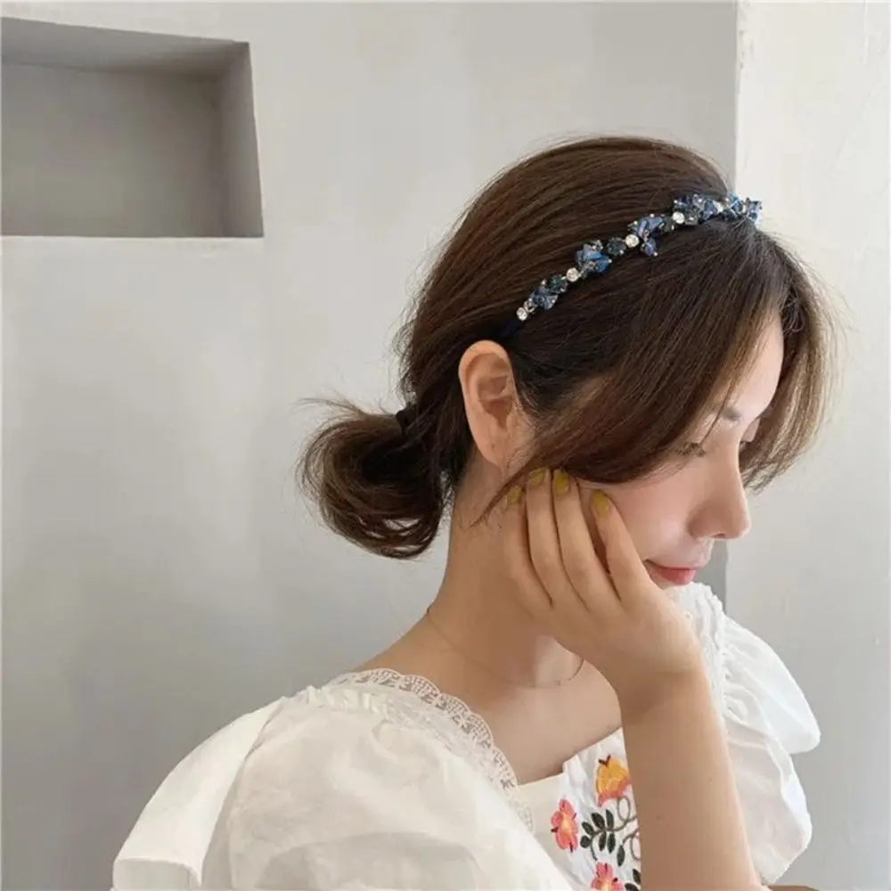 Accesorios para el cabello de cristal con diamantes de imitación brillantes, diadema con aro para el cabello - imagen 3
