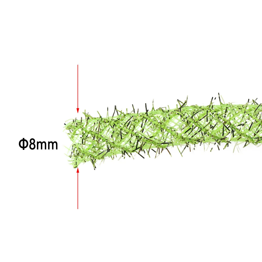 Bimoo-tubo trenzado Mylar de 2 metros, oropel Flashabou, tubo de malla Mylar, serpentina de pececillo, cebo, atado de moscas, Material, Señuelos de Pesca - imagen 3