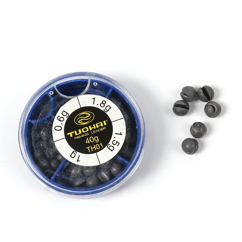 TEASER 37 Uds. Caja de plomo de tiro dividido redondo de Metal juego de plomos de peso de pesca extraíbles aparejos de pesca de hundimiento - imagen 5
