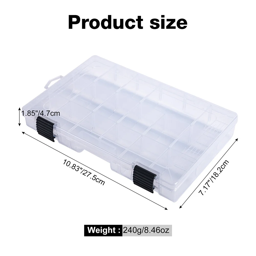 Goture-caja de aparejos de pesca portátil, estuche de almacenamiento de 18-24 compartimentos, accesorios de pesca de carpa, anzuelo de señuelo, caja de herramientas de cebo suave - imagen 2