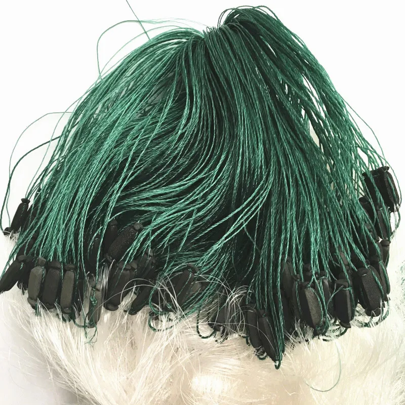 Red de pesca de una sola capa con trampa flotante para peces de río, Material de nailon, red de enmalle finlandesa, longitud 45 metros de alto 1,2 metros - imagen 3