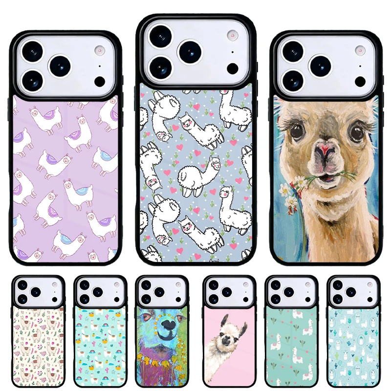 Funda de teléfono Alpaca Llama para iPhone 17/16/15/14/13 Pro Max