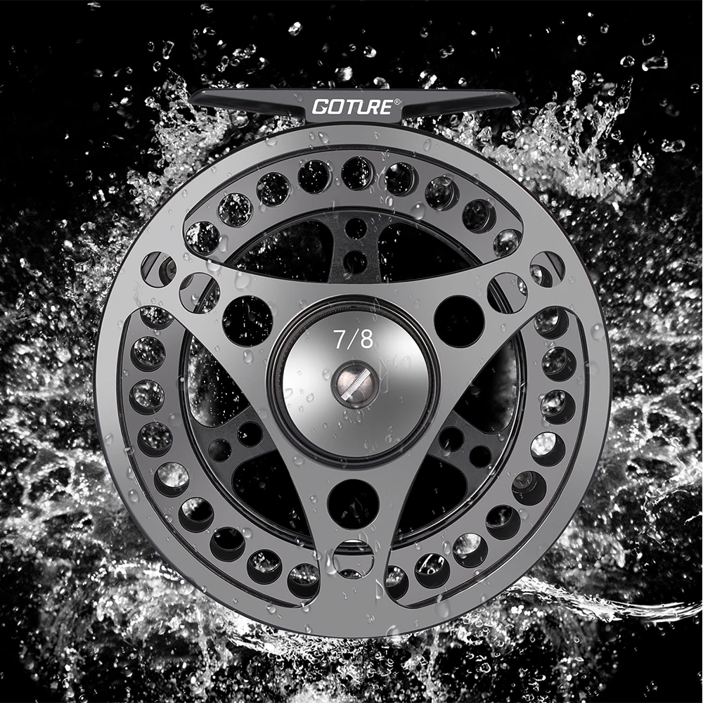 Goture-carrete de pesca con mosca, rueda de pesca de Carpa, Trucha, lubina, agua salada, impermeable, mecanizado CNC, 3/4, 5/6, 7/8, 9/10 - imagen 2