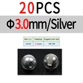 3.0mm 20pcs Silver