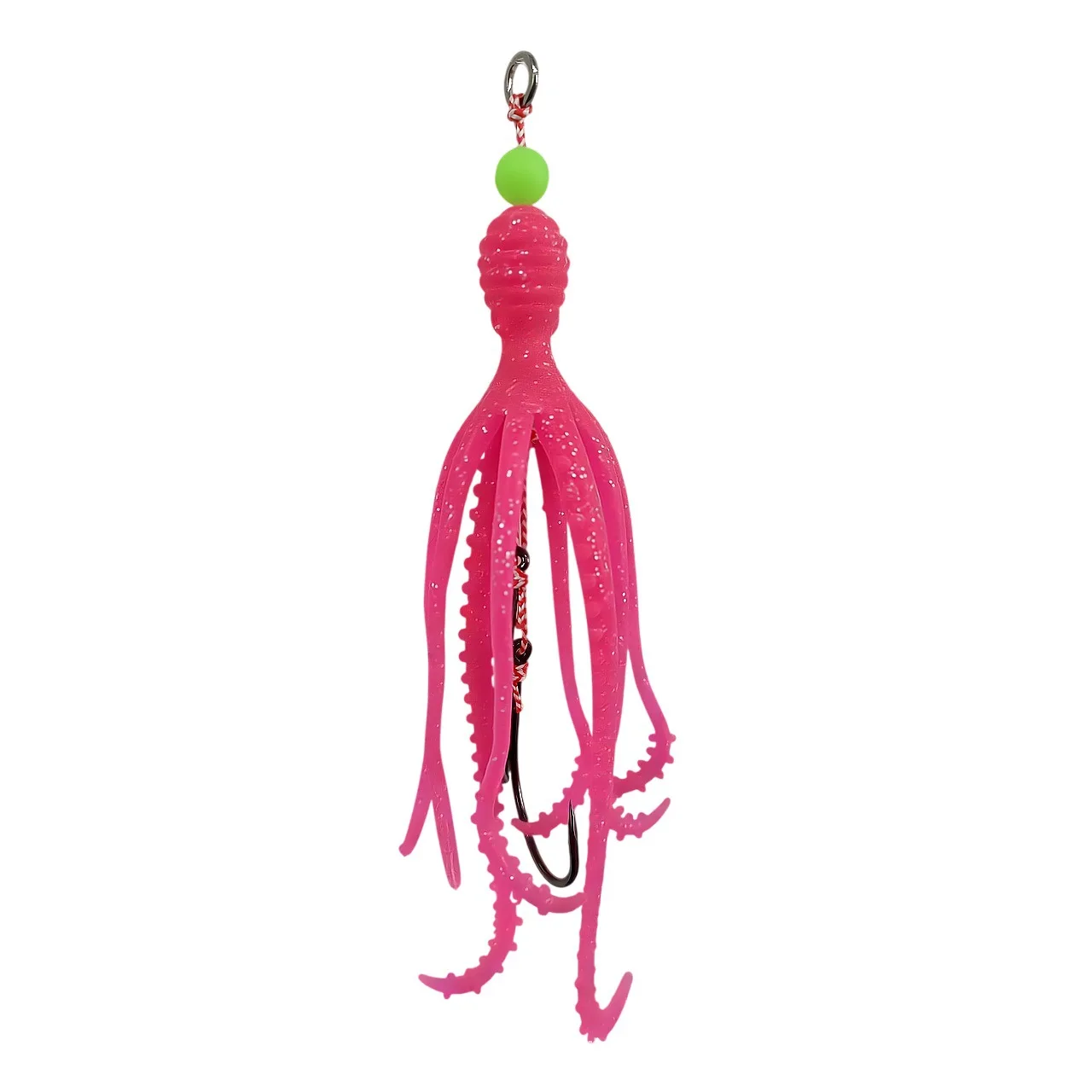 5 piezas 24 # Anzuelo de plantilla con fondo brillante, anzuelo de pesca de mar, anzuelo de pesca de mar, anzuelo de plomo con cabeza de anzuelo, barco de anzuelo de plomo - imagen 3