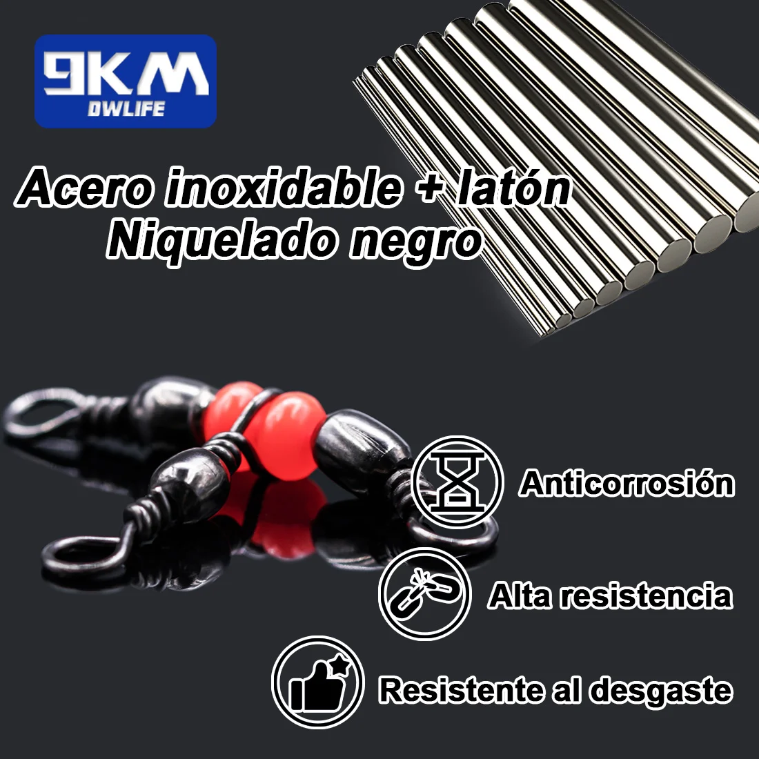 Tres conexiones swivels tackle 25 a 100 PCS tubo giratorio en forma de T swivels conector de línea de pesca swivels tres conexiones de línea cruzada swivels accesorios de pesca - imagen 3
