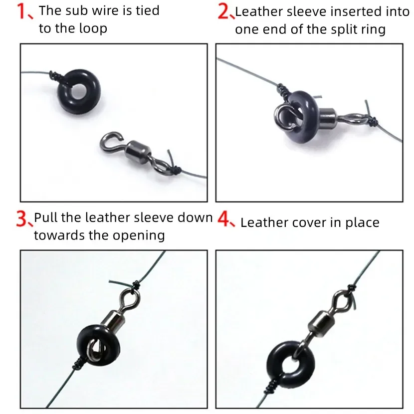 100 Uds junta tórica amortiguación a granel amortiguador de alivio fuerza de descarga amortiguación de apertura juego de bucle de goma equipo de pesca - imagen 5