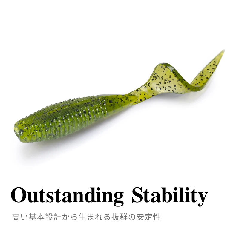 TSURINOYA 6cm 3,1g 12 Uds cola rizada señuelo de pesca suave PULSE larva juego de lubina agregar sal de camarones aparejos de pesca Swimbait de silicona - imagen 2
