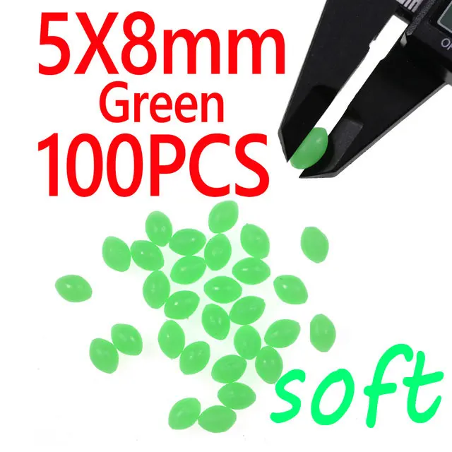 5X8mm Green 100pcs