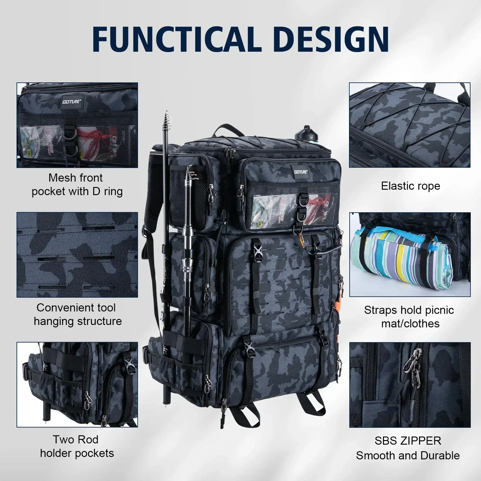 Bolsa térmica aislada Goture Outdooor para viaje de pesca - imagen 3
