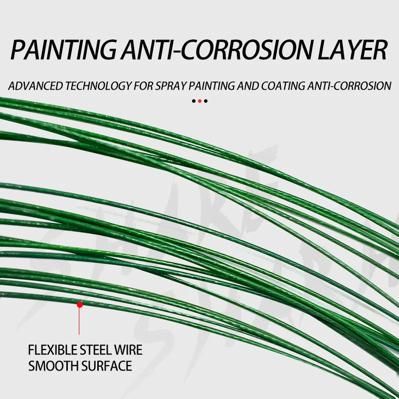20 unids/bolsa de hilo de pescar de acero antimordida de alta resistencia, conector giratorio a presión, alambre de acero inoxidable para pesca con curricán - imagen 4