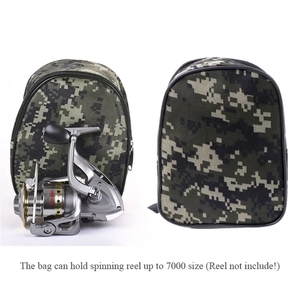 Mini bolsa de bolsillo deportiva de camuflaje para exteriores, bolsa de carretes de pesca, funda protectora, bolsa de almacenamiento para pesca - imagen 2