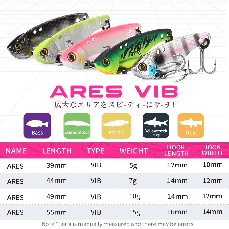 TSURINOYA Metal VIB señuelo de pesca duro ARES-A agua hundida plantilla de hielo cebo Wobblers 5g 7g 10g 15g vibración de invierno Jigging Swimbait - imagen 2