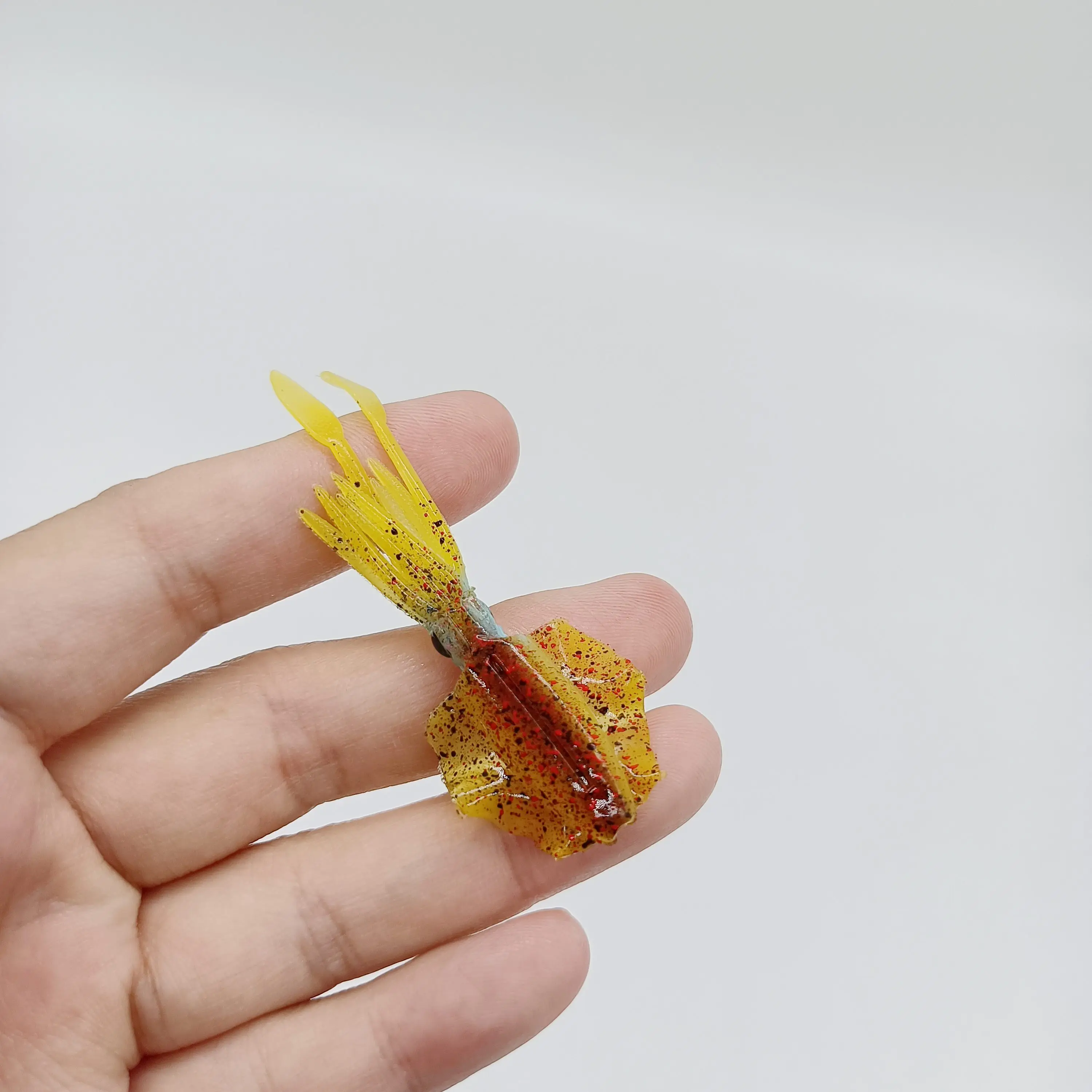 DUODUOYU, 1 Uds., Mini señuelo de pesca de calamar suave, 6cm, 2g, plantillas luminosas de calamar UV para pesca en agua dulce, cebo Wobbler, aparejos de pesca - imagen 5