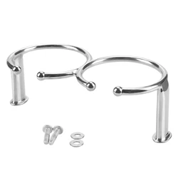 Portavasos marino de acero inoxidable 316, soporte para botella de barco, autocaravana, pulido, doble anillo, accesorios para botas
