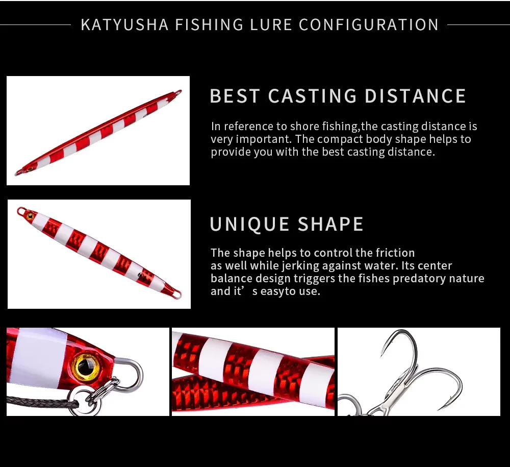 Señuelo de pesca de mar de fundición larga, placa de hierro, cebo biónico Artificial, cebo falso de Metal, equipo de pesca para pesca con caña, 10g - imagen 3