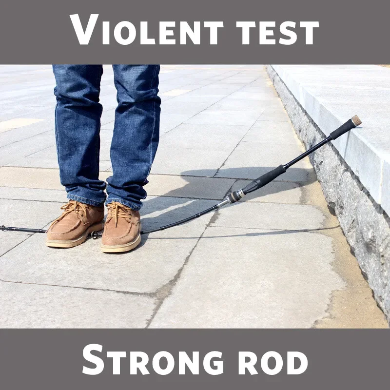 Caña de pescar giratoria de doble punta, caña de pescar superdura MH + H de carbono, aparejos de pesca de mar para agua salada, máximo 17kg - imagen 5