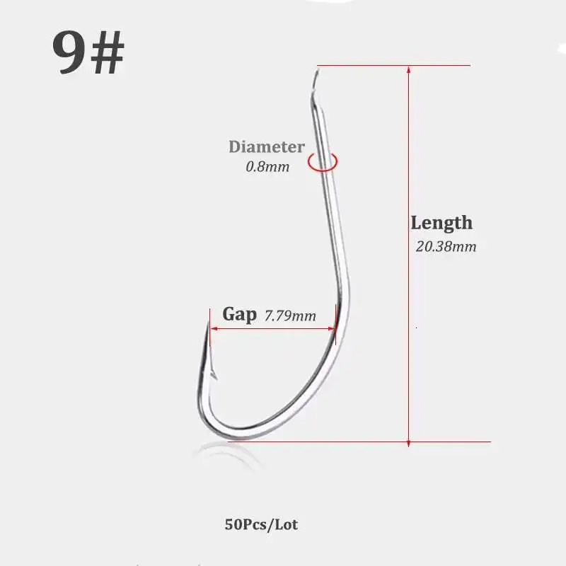 Fishhooks-09-50pcs