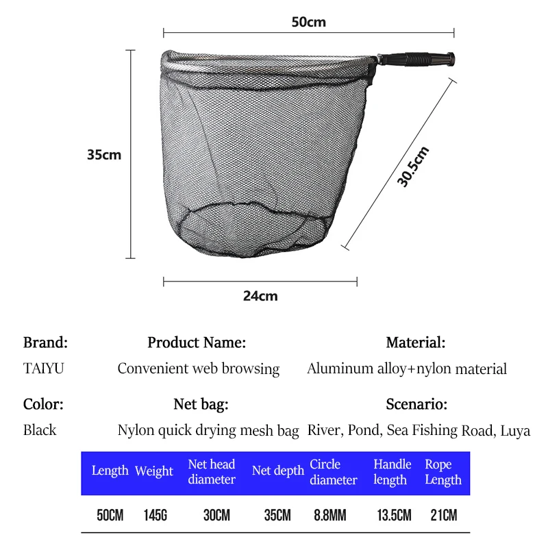 Red de Pesca con Mosca de Aleación de Aluminio, Mini Red de Aterrizaje para Objetos Pequeños, Equipo de Pesca, Red para Pesca de Carpas, Pulpo - imagen 4