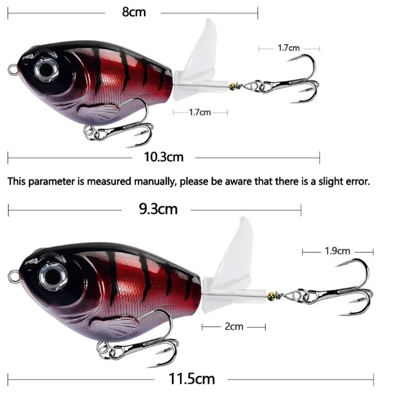 Topwater-señuelo de pesca giratorio para lubina, trucha, Lucio, hélice Whopper, 11g/16g - imagen 2