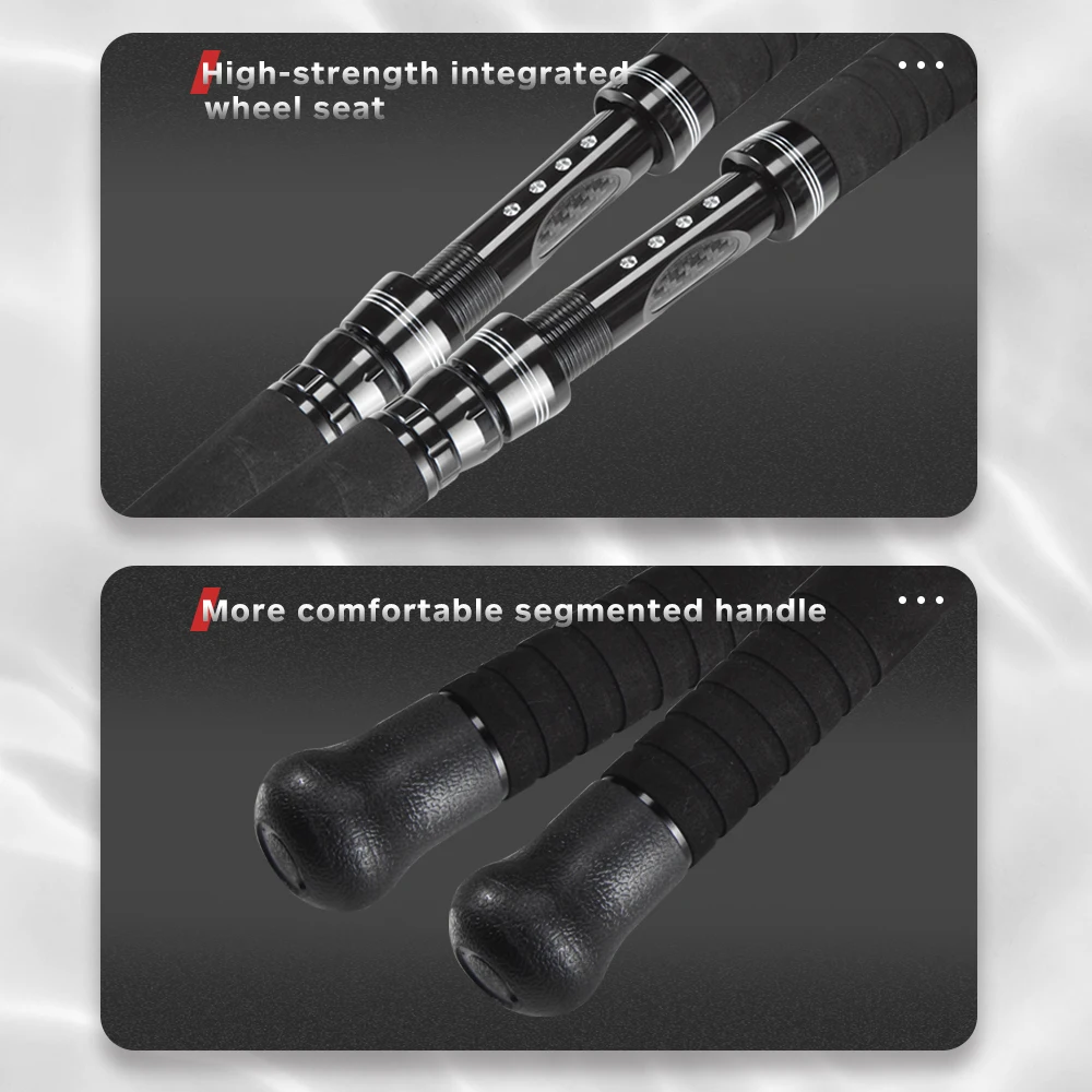 Hunthouse-caña de pescar de Jigging rápido en alta mar, 1,68 m, 1,78 m, 1,98 m, 100g-450g, señuelo para juego grande, barco oceánico, guía Fuji, tipo J - imagen 5