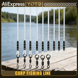 YOTO Líder fluorocarbono para carpa – Eslabones giratorios