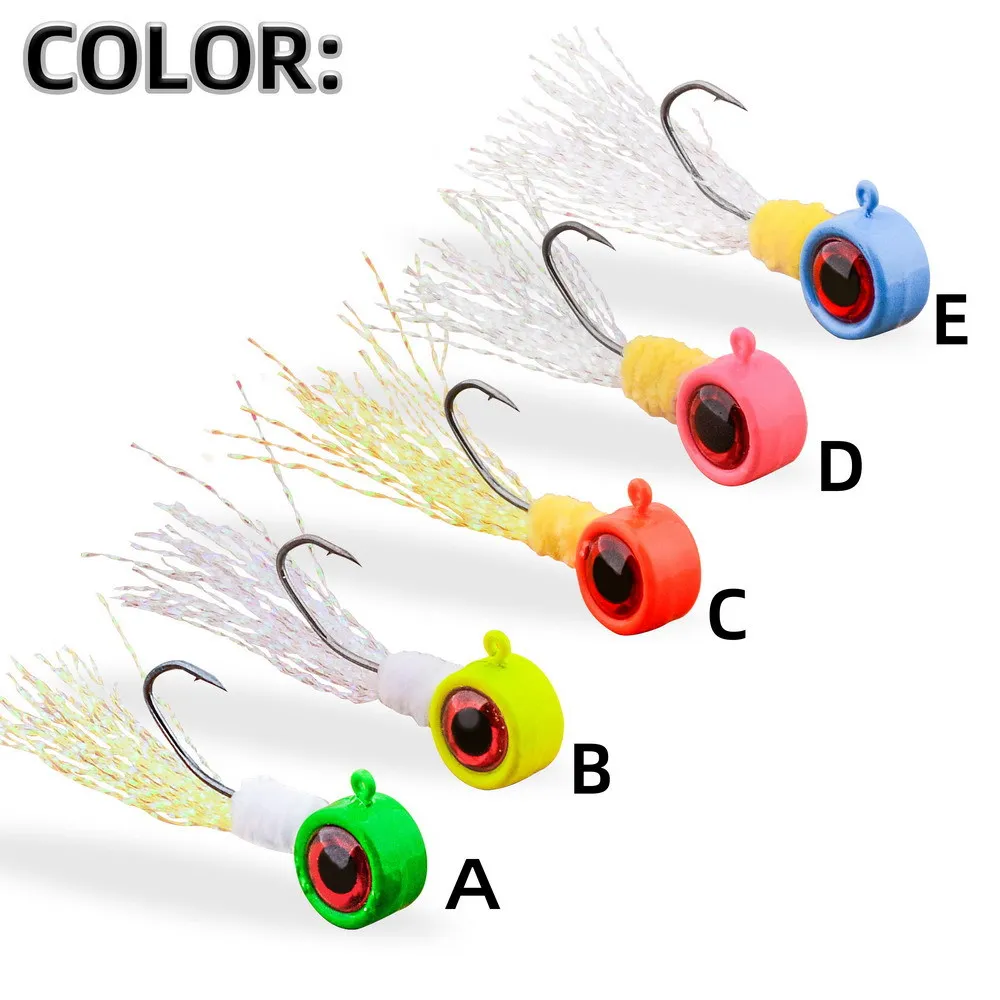 Swimbait Jig Head FishTrip – Ojos 3D y alambre keeper para black bass - imagen 3