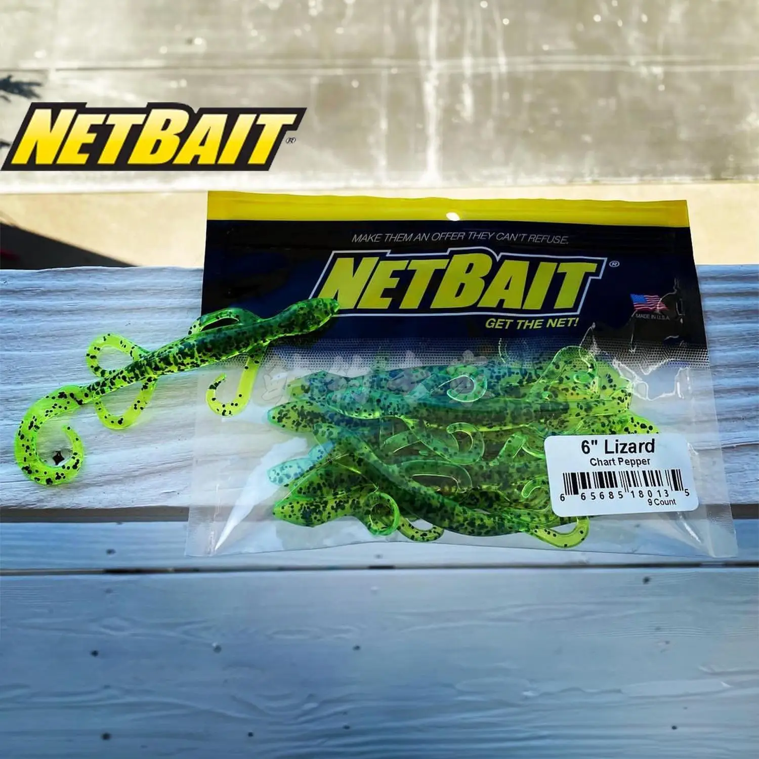 NETBAIT American LIZARD 6 pulgadas lagarto cebo de forma especial agregar señuelo de pescado BAITFUEL cebo suave - imagen 2