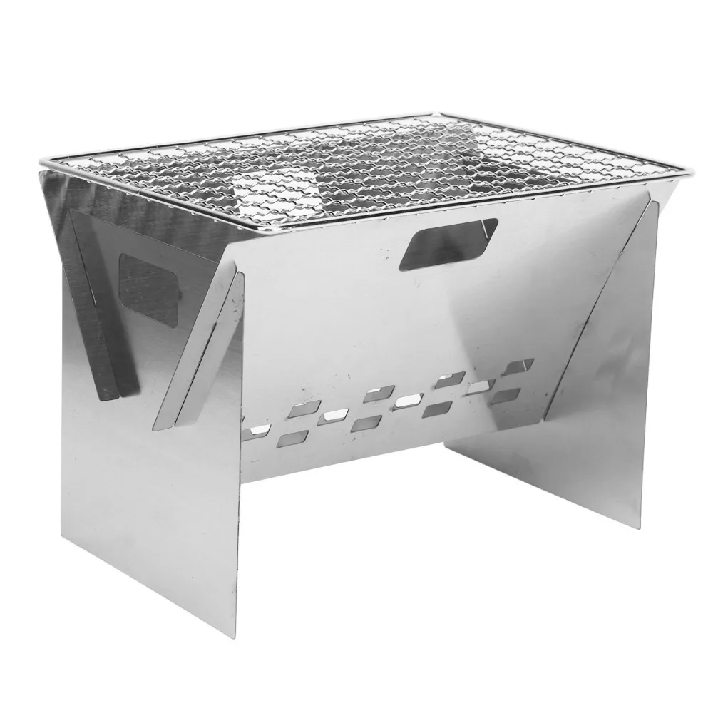 Parrilla plegable acero inoxidable – Mini barbacoa portátil para pesca - imagen 4