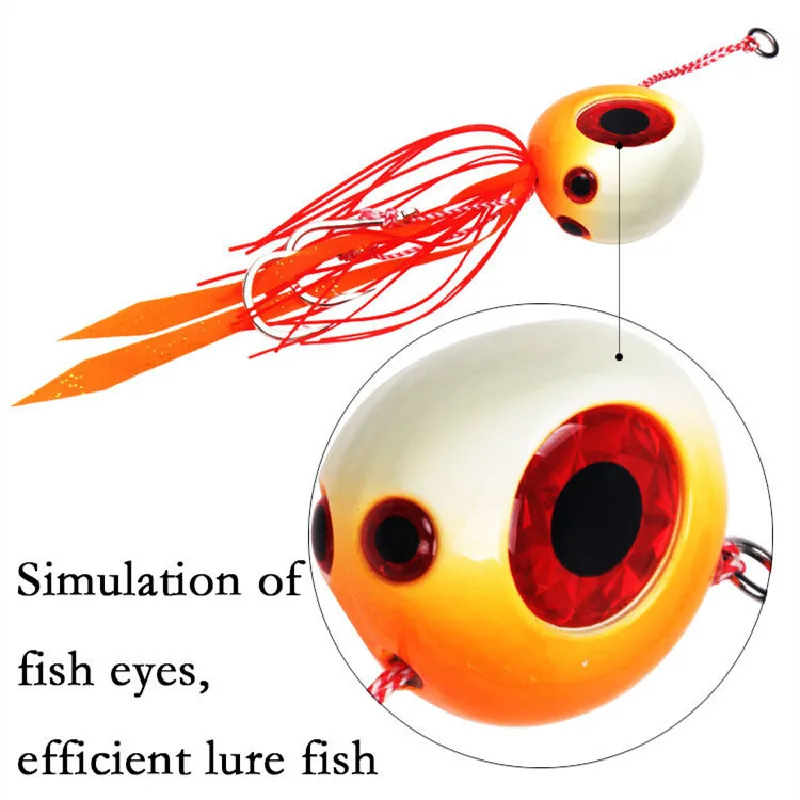 Anzuelo de plomo con placa de hierro, 250g/150g/120g/100g/80g/60g, de silicona, para pesca en el mar, con púas multicolor - imagen 4