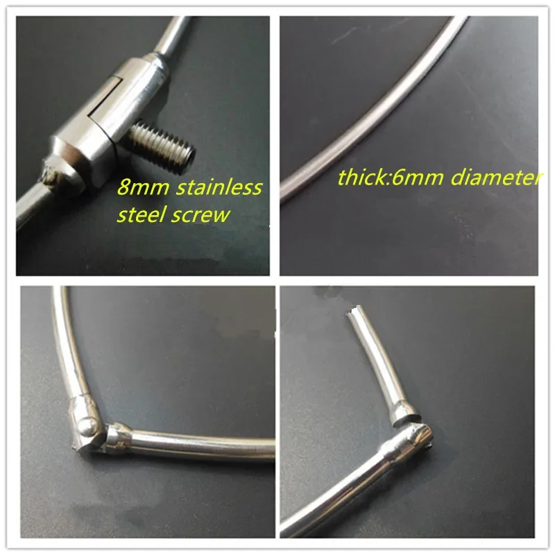 Anillo de acero inoxidable sólido, línea de nailon fuerte, D40cm-60cm, red de aterrizaje de cabeza, red de pesca, red Turck, inmersión - imagen 5