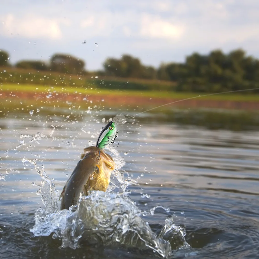 Señuelo de pesca Crankbait, cebo de Lucio Minnow, 8,7 cm, 12g, Wobblers de buceo, Swimbait con 2 triples para accesorios de pesca de agua dulce - imagen 3