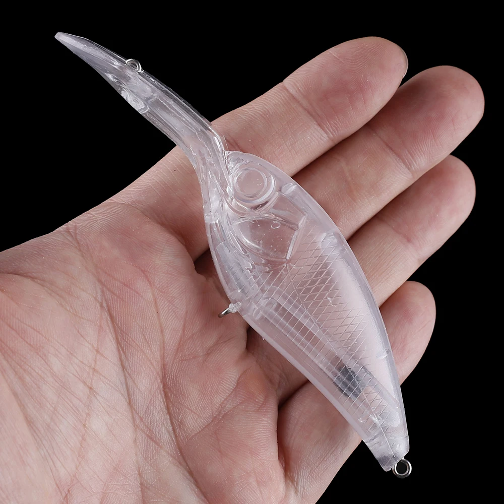 Chan'sHuang-Cebo en blanco sin pintar, 10 piezas, 115mm, 21g, flotante, divisor de pala de agua profunda, Crankbait, señuelo de pesca Artificial hecho a mano - imagen 4