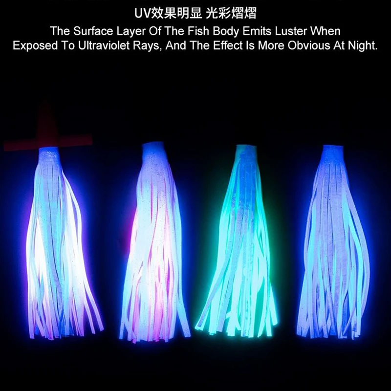 Falda de arrastre de 18cm y 23cm, señuelos de atún que se hunden, barco biomimético, señuelo de calamar, UV, pájaro, atún, Mahi, cebo de pesca de arrastre de mar, 1 ud. - imagen 3