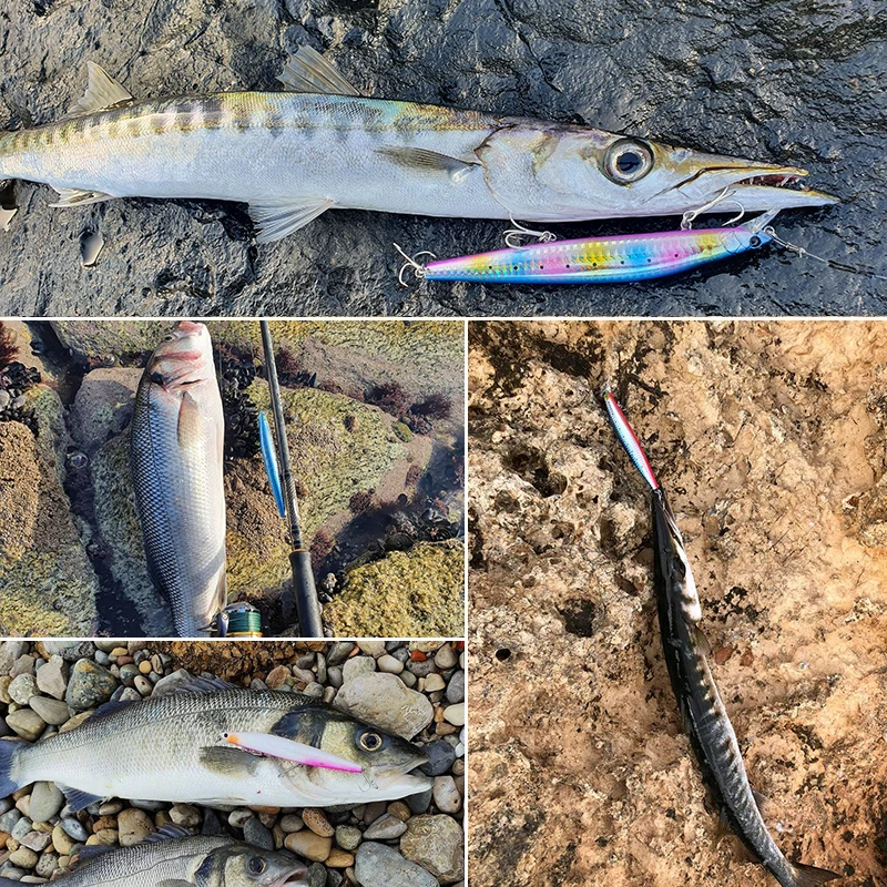 TSURINOYA DW92 – Señuelo con Peso de Tungsteno para Pesca Marina, Cebo Duro de 140mm de Longitud con Anzuelos para Agua Salada, 26 g, 140S - imagen 5