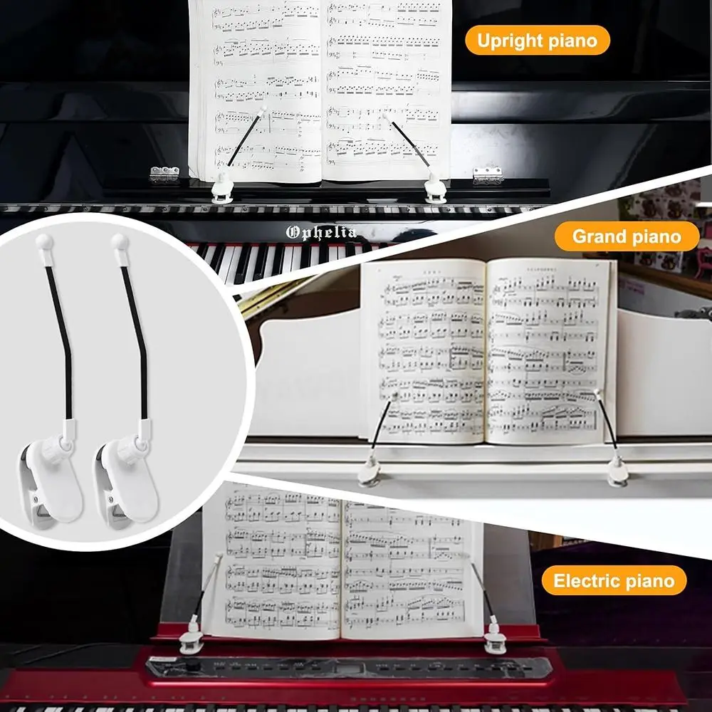 Clip portátil partituras piano – Soporte ajustable y fácil montaje