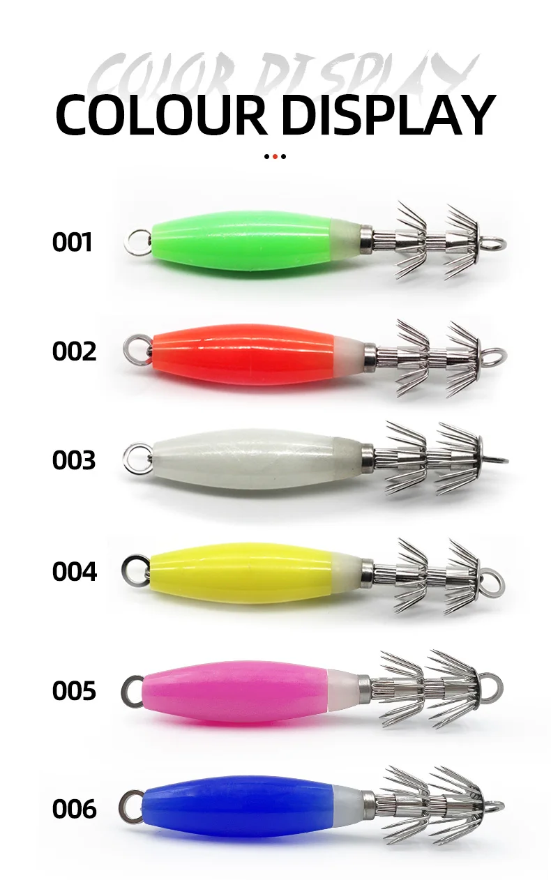 Explore opciones de color vibrantes para su próxima aventura de pesca con nuestros innovadores diseños de plantillas de calamar