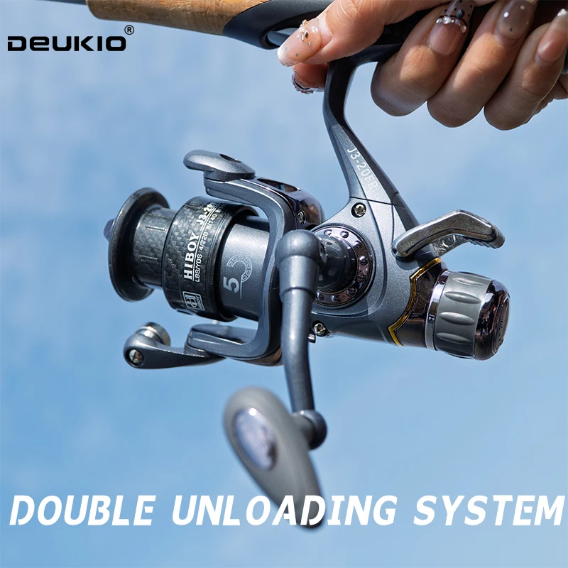 Carrete giratorio DEUKIO serie 2000-6000 5BB 5,5: 1 rueda de Pesca de alta velocidad carpa aparejos de Pesca de agua dulce Pesca - imagen 2
