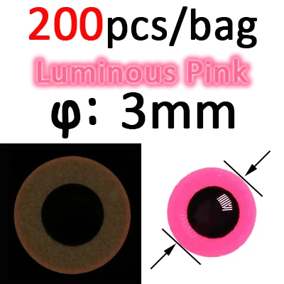 200pcs 3mm Pink
