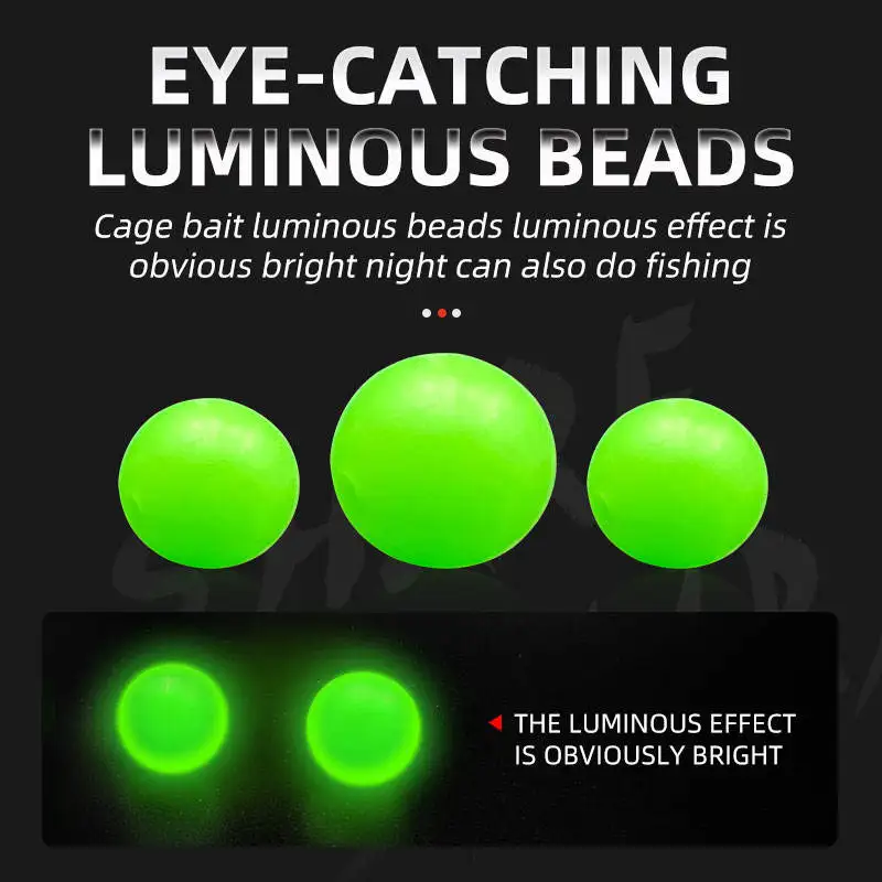 Trampa de cebo de red de pesca, 2 uds., cuentas luminosas, resorte de cobre, red fundida, aparejos de red, trampa de resorte de nailon, herramientas de pesca - imagen 5