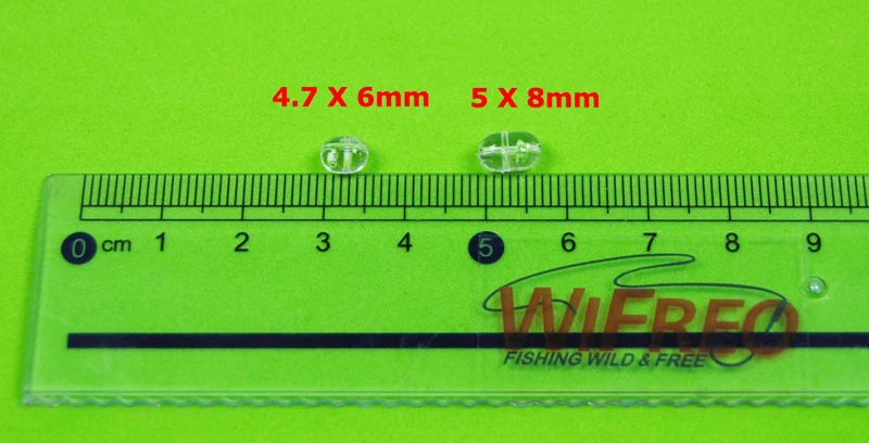 Wifreo, 100 Uds., cuentas con orificio cruzado ovaladas transparentes, aparejo Sabiki, cuentas de enlace de puente DIY, conector de 3 vías, frijoles de 2 agujeros, venta al por mayor - imagen 2