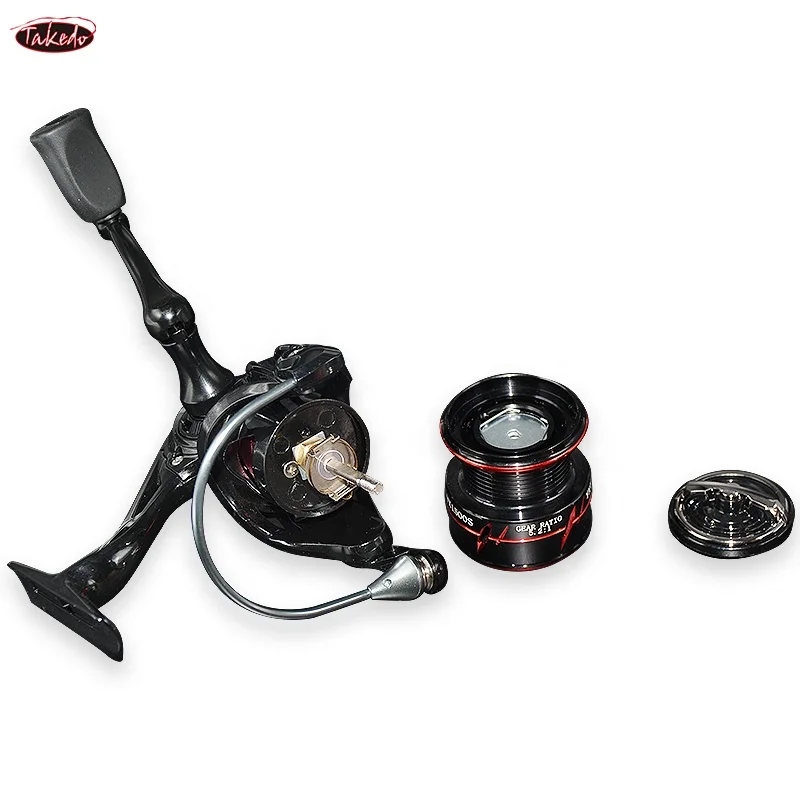 Carrete de pesca con cuerpo de Metal TAKEDO-ST06, relación de engranaje 5,2: 1, rodamientos de bolas 6 + 1, pesca de carpa 1500S 2500S, carretes de pesca en el mar - imagen 5