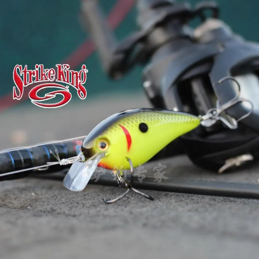 American Strike King-señuelo de tiro lejano, cebo falso, diseño KVD, placa de lengua cuadrada con manivela gorda - imagen 3