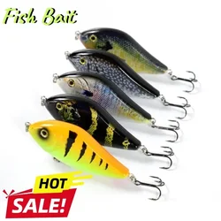 Jerkbait duro hundimiento lento para lucio con acción de natación